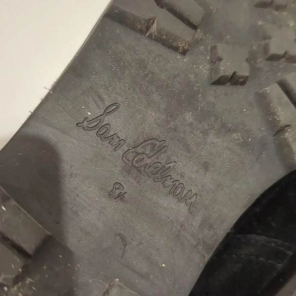 Sam Edelman Jaclyn Waterproof Boots Leather Black size 8.5 - Picture 10 of 12